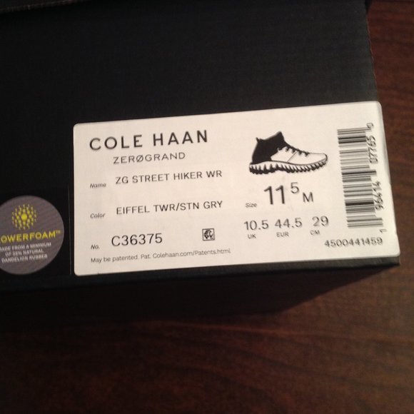 Cole Haan Men's ZeroGrand Gray Suede & Textile WR ZG Hiker Boots 11.5M NIB - Picture 10 of 11